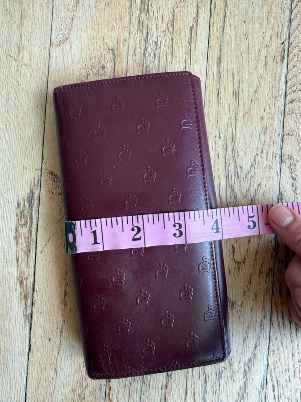 Dior Vintage Burgundy Leather Continental Wallet - Picture 5 of 5